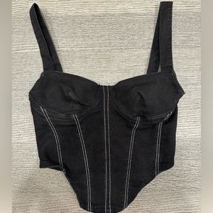 Zara Women’s Black Illusion Corset Top